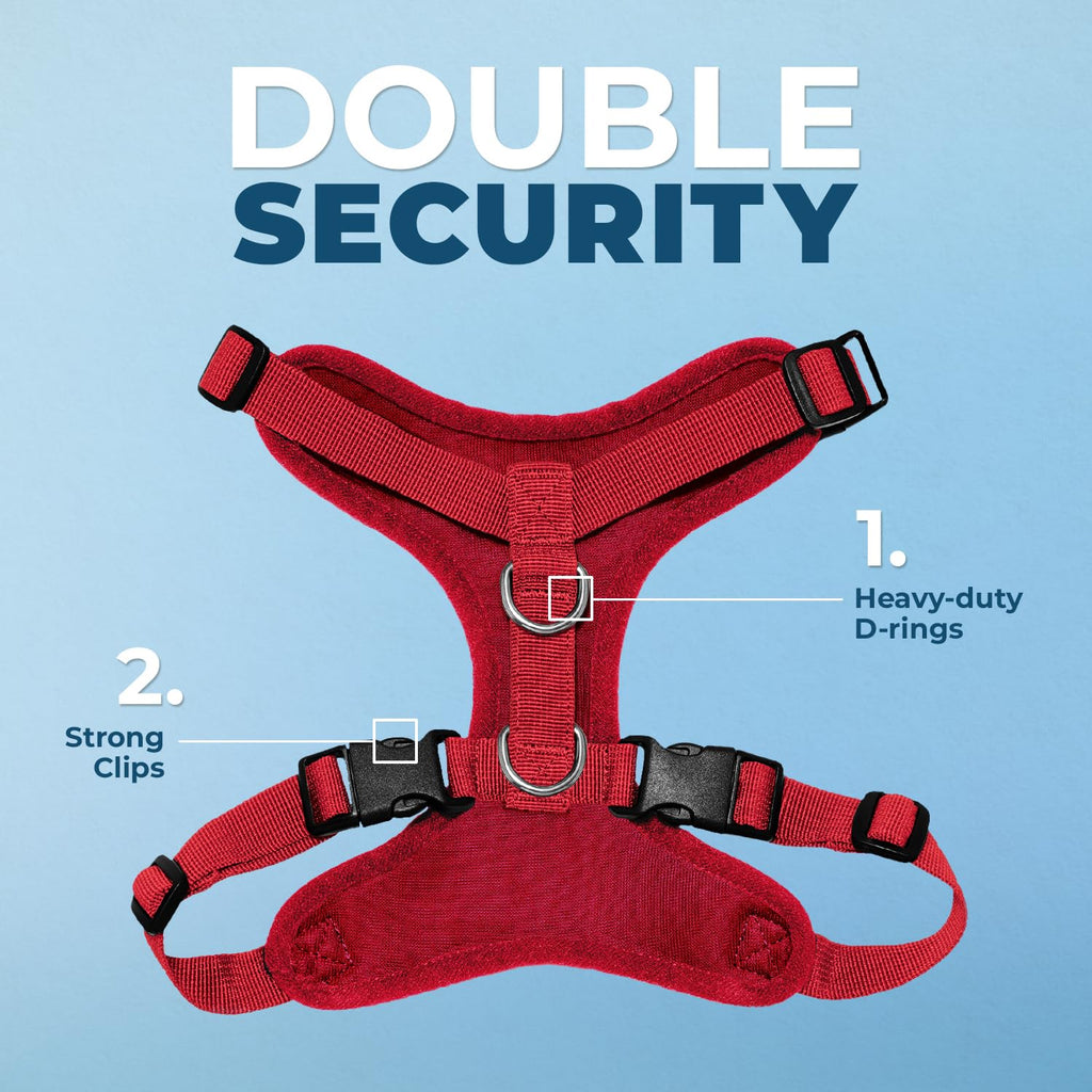 Voyager Step-in Lock Dog Harness - Red, X-Large