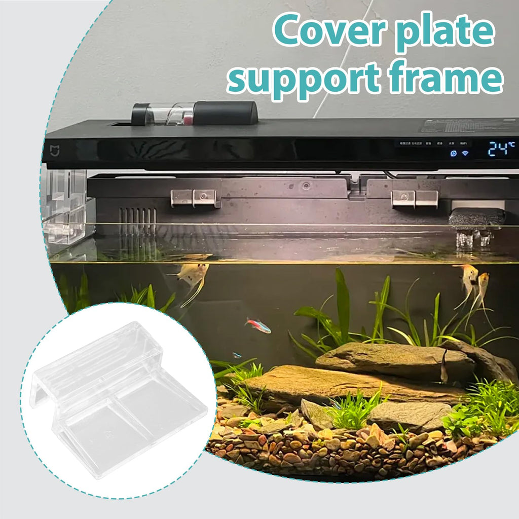 TNJPSEK 15 Pcs Rimless Aquarium Lid Clips for 11-12mm Glass, Clear Acrylic Aquarium Cover Support Clamps for Fish Tank Lid Holder, Plastic Tank Top Clips for Glass Canopy or Piscine Hoods and Covers