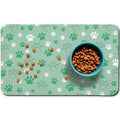Dog Food Mat, Absorbent Water Bowl Mats Cat Pet Feeding Placemats Green 32 * 24 inch