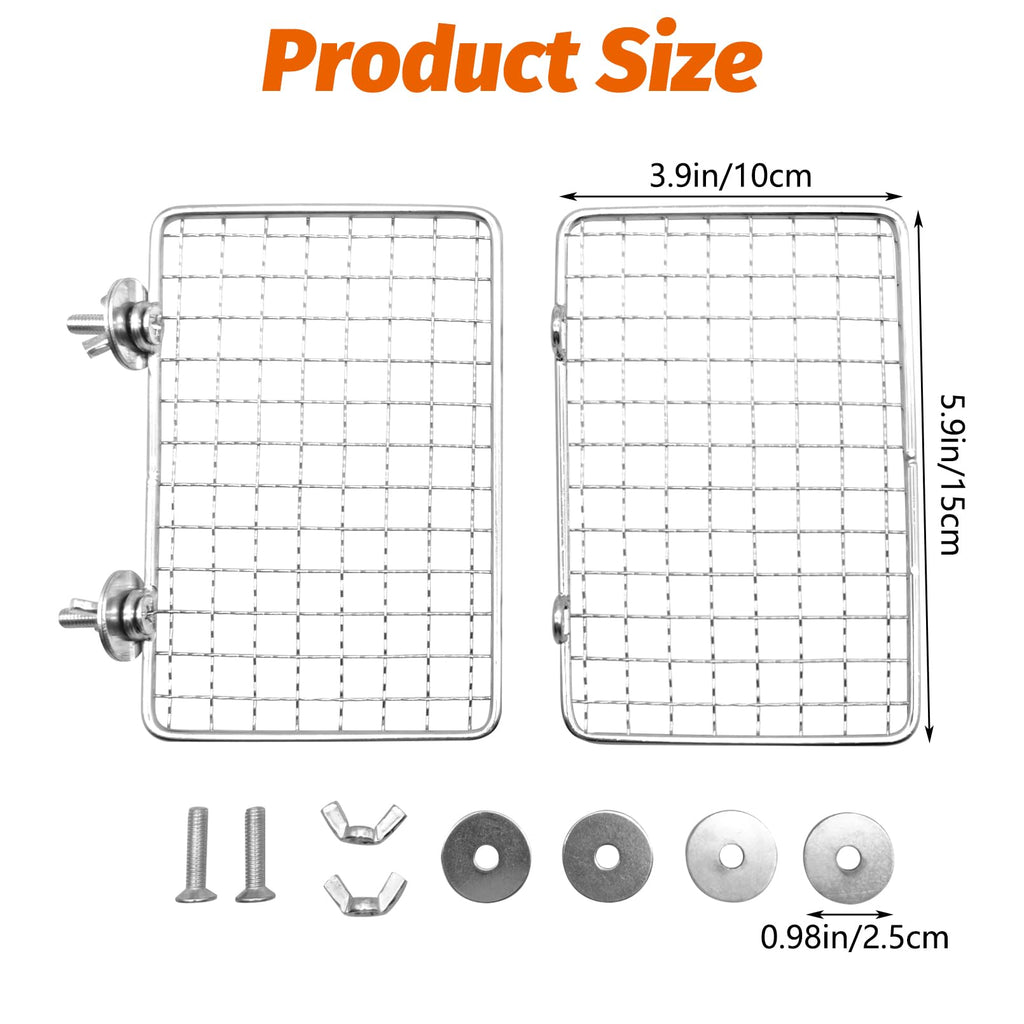 BNOSDM Bird Perch Platform 2 Pcs Stainless Steel Grid Parrot Perches Stand Shelf Parrots Platform Perch Small Birds Cage Accessories for Parakeets, Budgies, Conures, Cockatiels, Lovebirds (S)