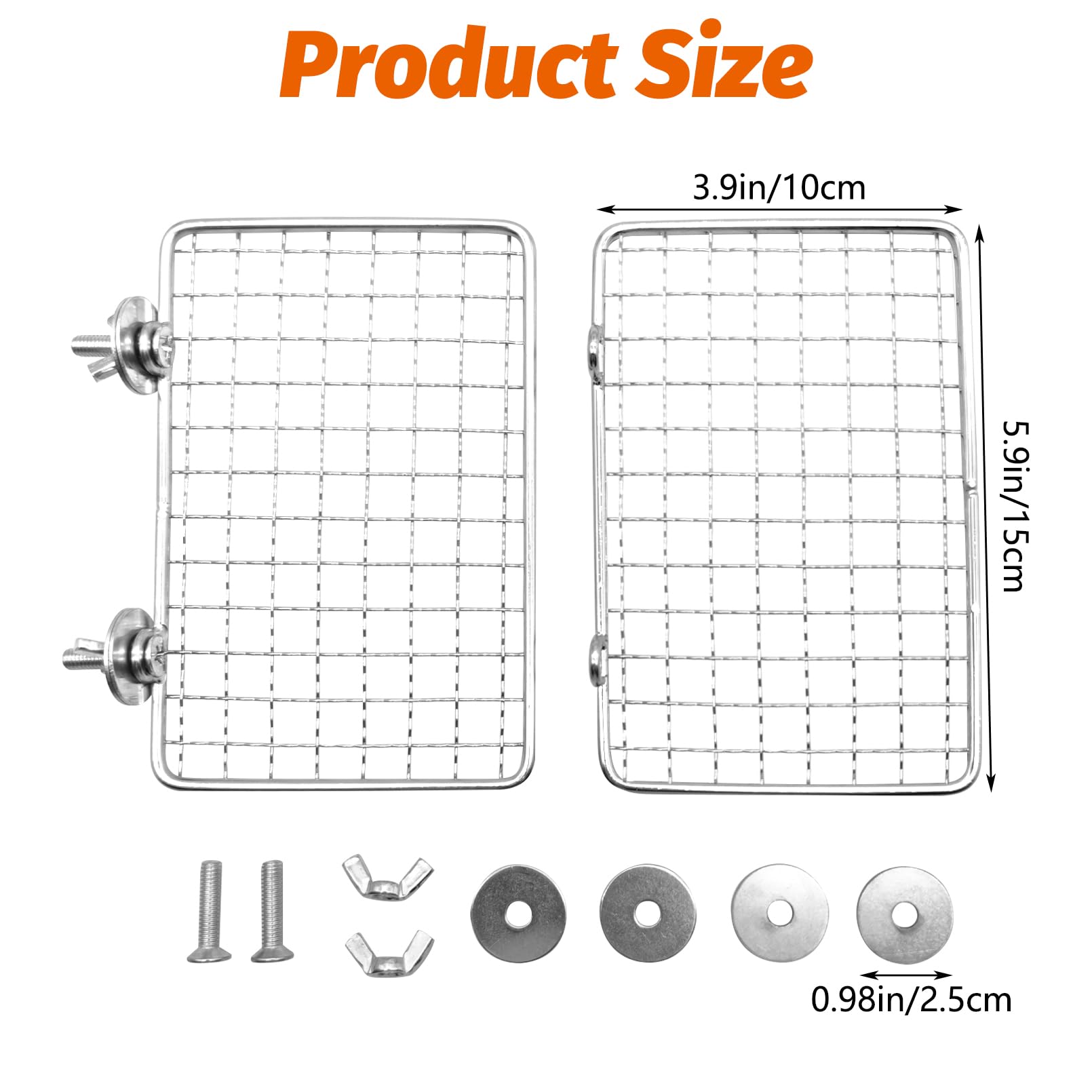 BNOSDM Bird Perch Platform 2 Pcs Stainless Steel Grid Parrot Perches Stand Shelf Parrots Platform Perch Small Birds Cage Accessories for Parakeets, Budgies, Conures, Cockatiels, Lovebirds (S)