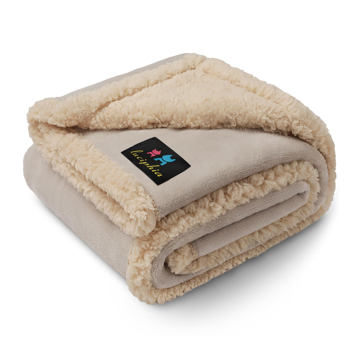 Luciphia Waterproof Blanket for Large Dog, Reversible Sherpa Couch Cover