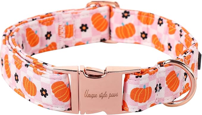 Unique style paws Dog Collar Metal Buckle Collar for Autumn Winter Christmas for Small Medium Large Boys Girls Dogs — S