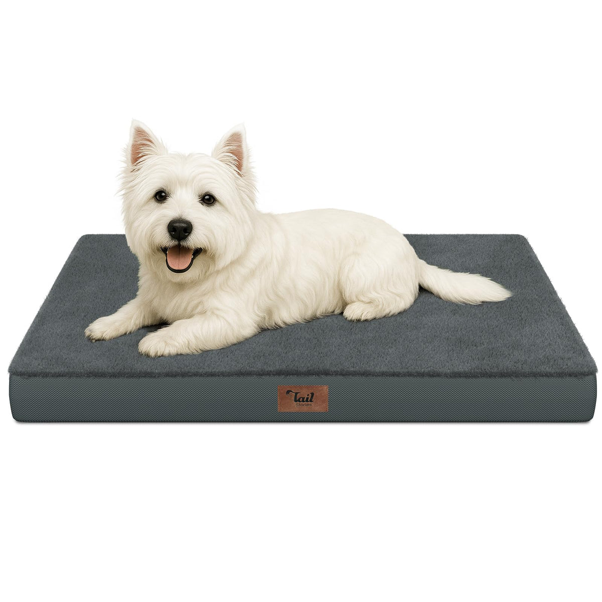 Tail Stories Waterproof Orthopedic Dog Crate Bed for Small Dogs & Cats