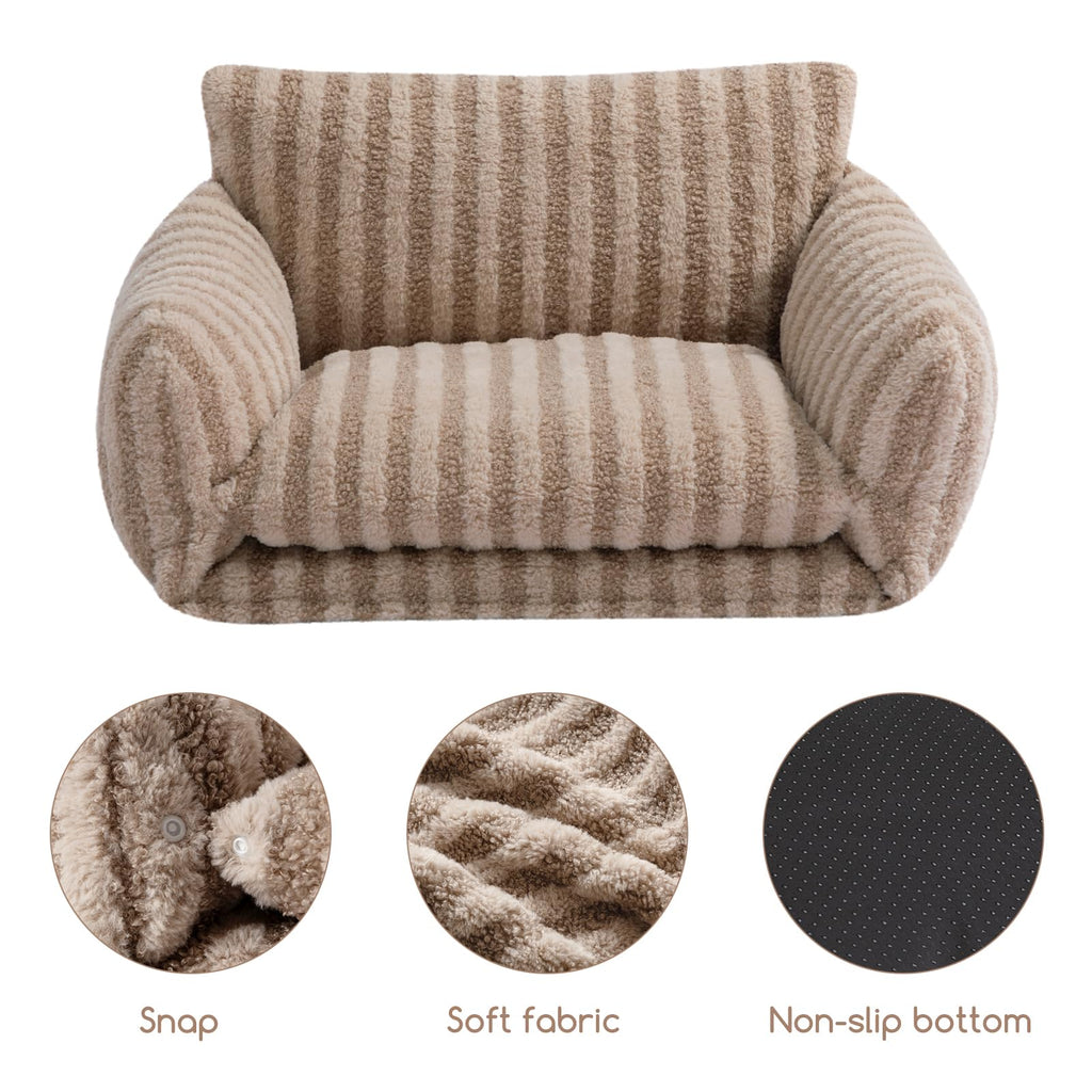 Hollypet Cat Bed Small Dog Orthopedic Couch Beds for Pets up to 20 lbs