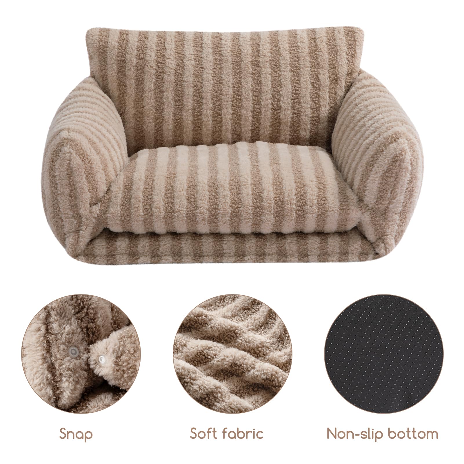 Hollypet Cat Bed Small Dog Orthopedic Couch Beds for Pets up to 20 lbs