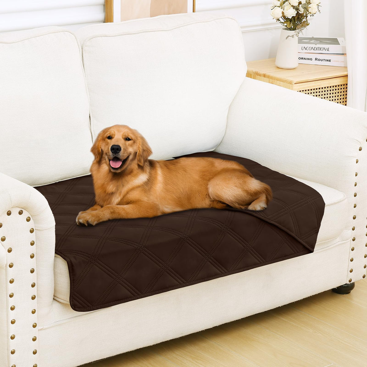 Smiry Waterproof Dog Bed Cover, Reversible Pet Blanket for Sofa Couch