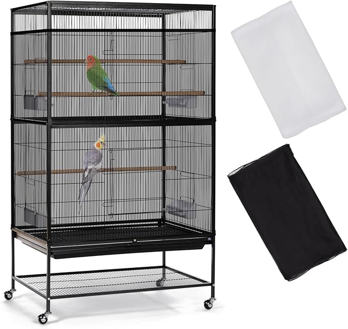 ASOCEA 2 Pack Bird Cage Seed Catcher, Parrot Parakeet Macaw African Grey