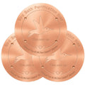 CTTZCKJ 3PCS Pure Copper Bird Bath Purification Disk - 4" Diameter, 0.6mm Thick, Reinforced with Four-Point Support, Universal Fit for Outdoor Birdbath & Bowl