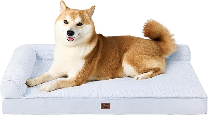 EHEYCIGA XL Dog Bed Memory Foam for Crate, Extra Large Dog Bed Orthopedic with Washable Removable Cover, Waterproof Pet Sofa Couch XLarge Size Dogs, 41x27x6.5