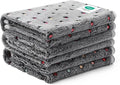 Luciphia 1 Pack 3 Blankets Super Soft Cute Dot Pattern Pet Blanket Flannel Throw for Dog Puppy Cat Small(23x16), Grey