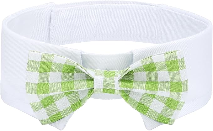 Segarty Dog Tuxedo and Bandanas Suit Formal Wedding Costume, Adjustable Pet Collar with Black Bow Tie, Detachable Dogs Shirt Bandanas Set for Extra Large Dog Prince Outfit Birthday Cosplay Attire