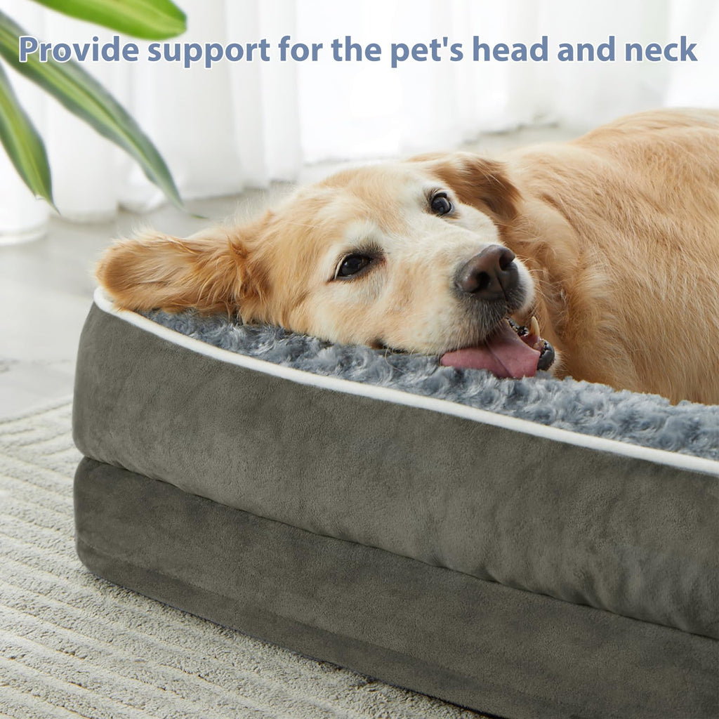 BFPETHOME Orthopedic Washable Dog Bed, Sleeping Couch for Large Senior Dogs