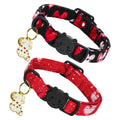 Bobo Rainbow Valentine Red & Black Heart Print Cat Collar(2-Pack) Breakaway