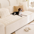 Tiwwie Couch Cover for Dogs Fuzzy Sofa Covers for Pet, Non Slip Sofas Pad