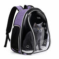 BAGLHER Cat Carrier Backpack Bubble - Fit Up to 18 Lbs - Airline-Approved Dog Backpack Carrier for Small Pets Puppies Dogs Bunny, Space Capsule Dog Carrier Backpack for Travel Outdoor Hiking, Purple