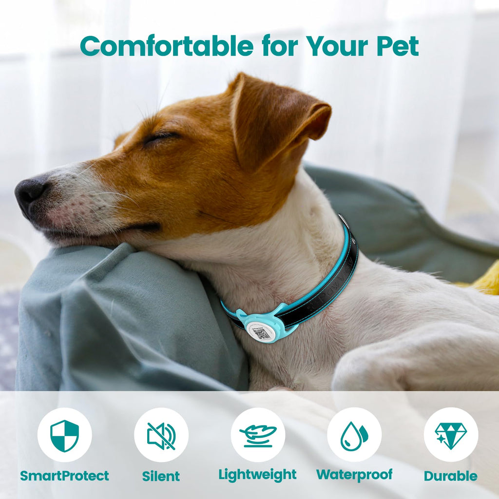 PawView Smart Pet Tracker for Collar - Dog Trackers Location for Pet with Holder, No Monthly Fee, Real-Time Tracking, iOS Only, Emergency Contact, Long-Lasting, Anti-Lost Tracker for Cats, Bag Straps