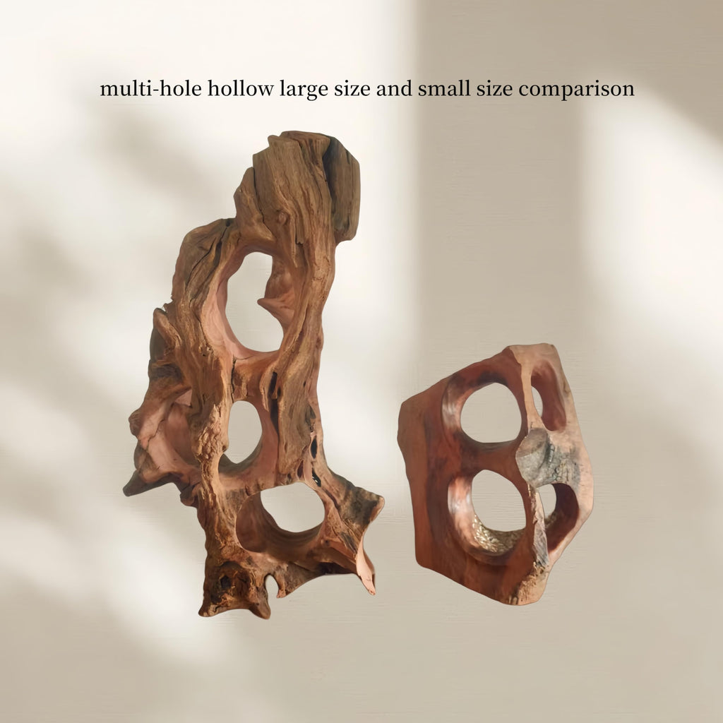 Natural Driftwood Aquarium Cave Betta Fish Hideout for Aquarium Fish Tank Decorations 10.2-11.8" -Reptile Hide-Snake Hide-Cave for Cichlids Habitat Shelter for Crayfis