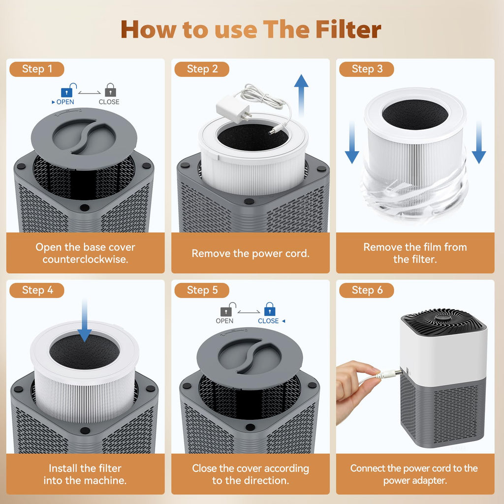 Air Purifiers for Home, H13 HEPA Filter, 25dB Quiet with Fragrance Diffuser