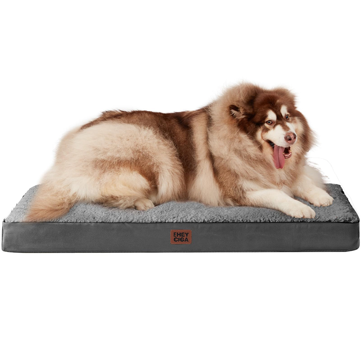 EHEYCIGA Orthopedic Dog Bed Large with Removable Washable Cover, 50IN Grey
