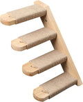 FUKUMARU Cat Climbing Shelf Wall Mounted, Four Step Cat Stairway with Jute Scratching for Kitten Perch Platform Walls Furniture - Right to Left