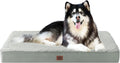 EHEYCIGA Orthopedic XXL Dog Beds for Jumbo Dogs with Removable Washable Cover,Greyish Green, 50x36