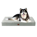 EHEYCIGA Orthopedic Dog Bed Large with Removable Washable Cover, 50IN Grey