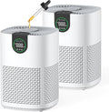 VEWIOR 2 Pack Air Purifiers with Washable Pre-Filter for Home Up to 1200ft²