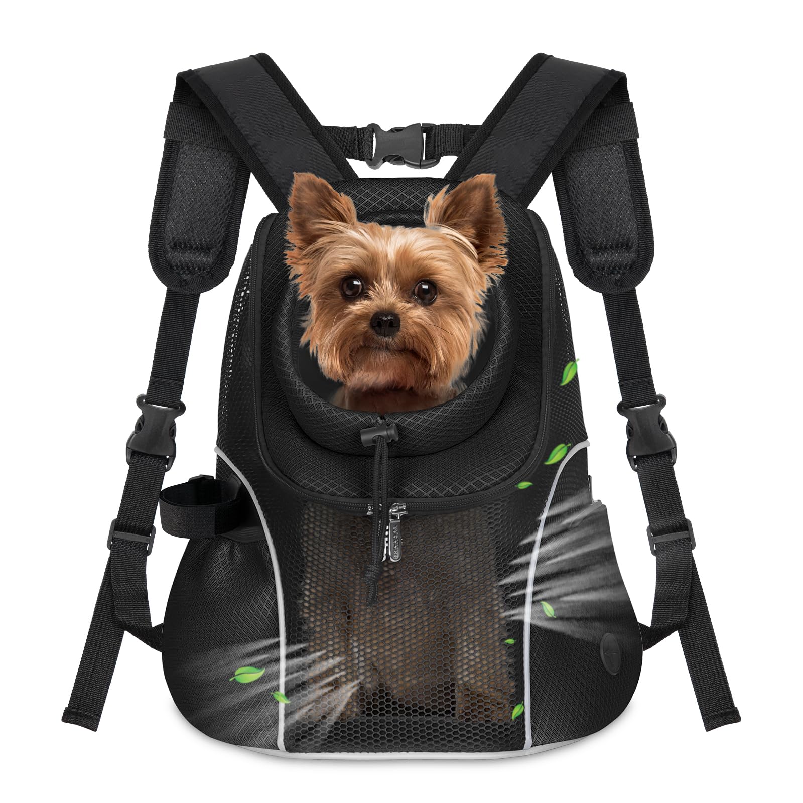 WOYYHO Pet Dog Carrier Backpack, Ventilated Mesh Small Dog Front Backpack