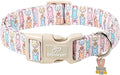 Easter Dog Collar for Small Dogs - Pastel Bunny Easter Collars for Female Dogs, Cute Spring Girl Dog Collar, Lightweight Adjustable Cartoon Holiday Pet Collars S