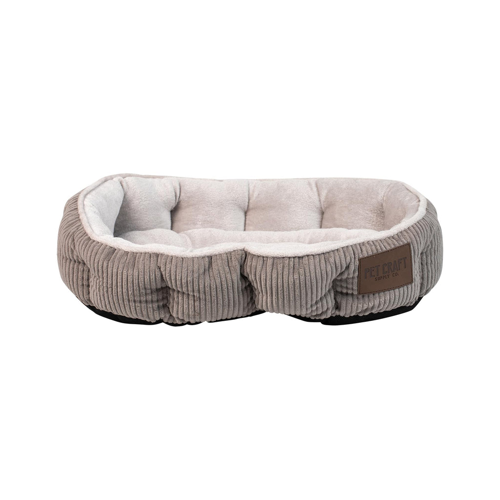 Pet Craft Supply Cat Bed for Indoor Cats - Kitten Bed - Machine Washable - Ultra Soft - Self Warming - Refillable Catnip Pouch,Grey,19x14x5 Inch (Pack of 1)
