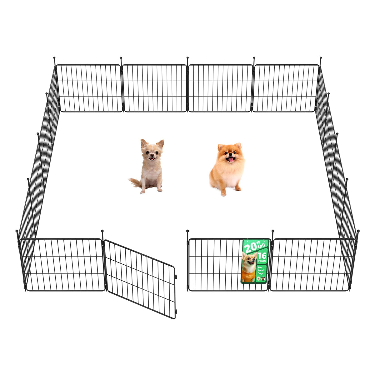 FXW MiniPaws Dog Playpen, Indoor, Yard & RV Camping, 24" H, 8 Panels