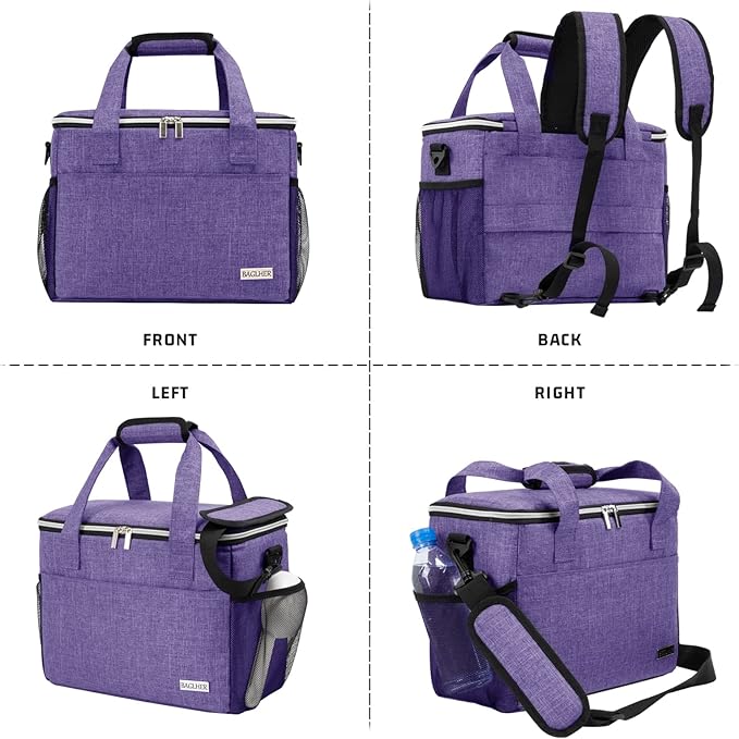 BAGLHER Dog Travel Bag Backpack Pet Supplies Backpack 5-Piece Set with Shoulder Strap 2 Lined Pet Food Containers 2 Foldable Feeding Bowls Essential Kit for Pet Travel
