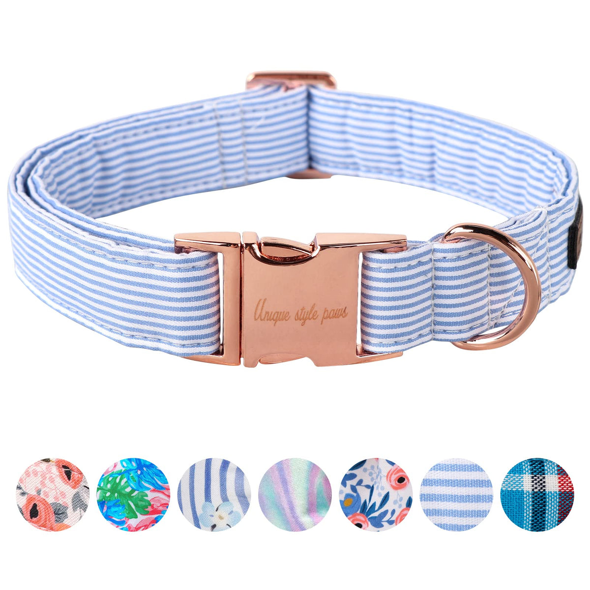 Unique Style Paws Metal Buckle Painting Banana Leaves Collar Gift - Durable & Cute for Small, Medium & Large Dogs