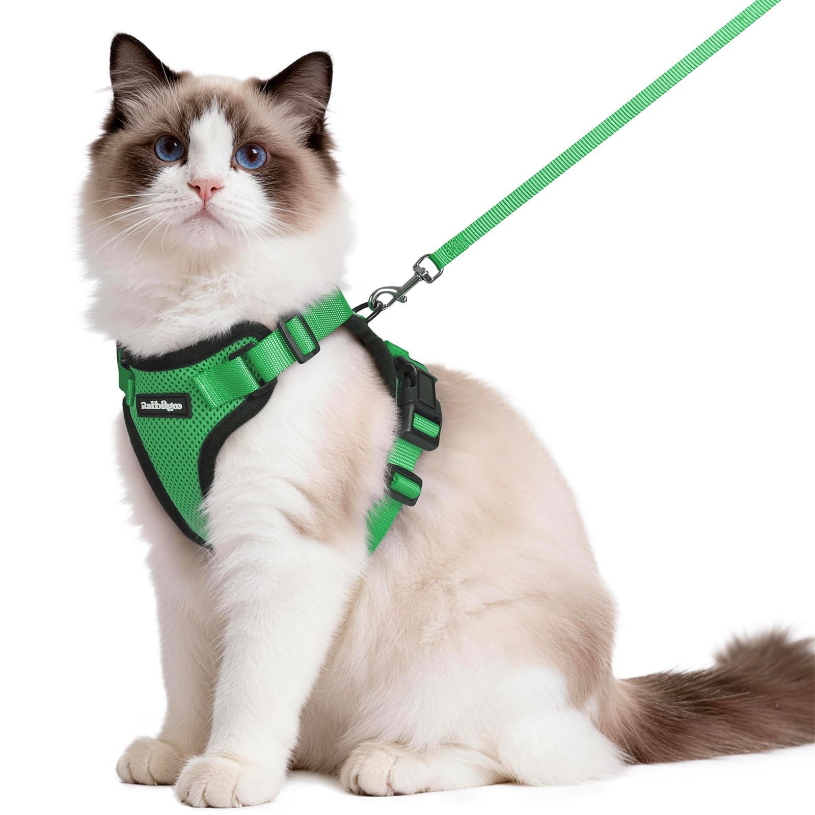 rabbitgoo Cat Harness and Leash Set, Escape Proof Vest, Emerald