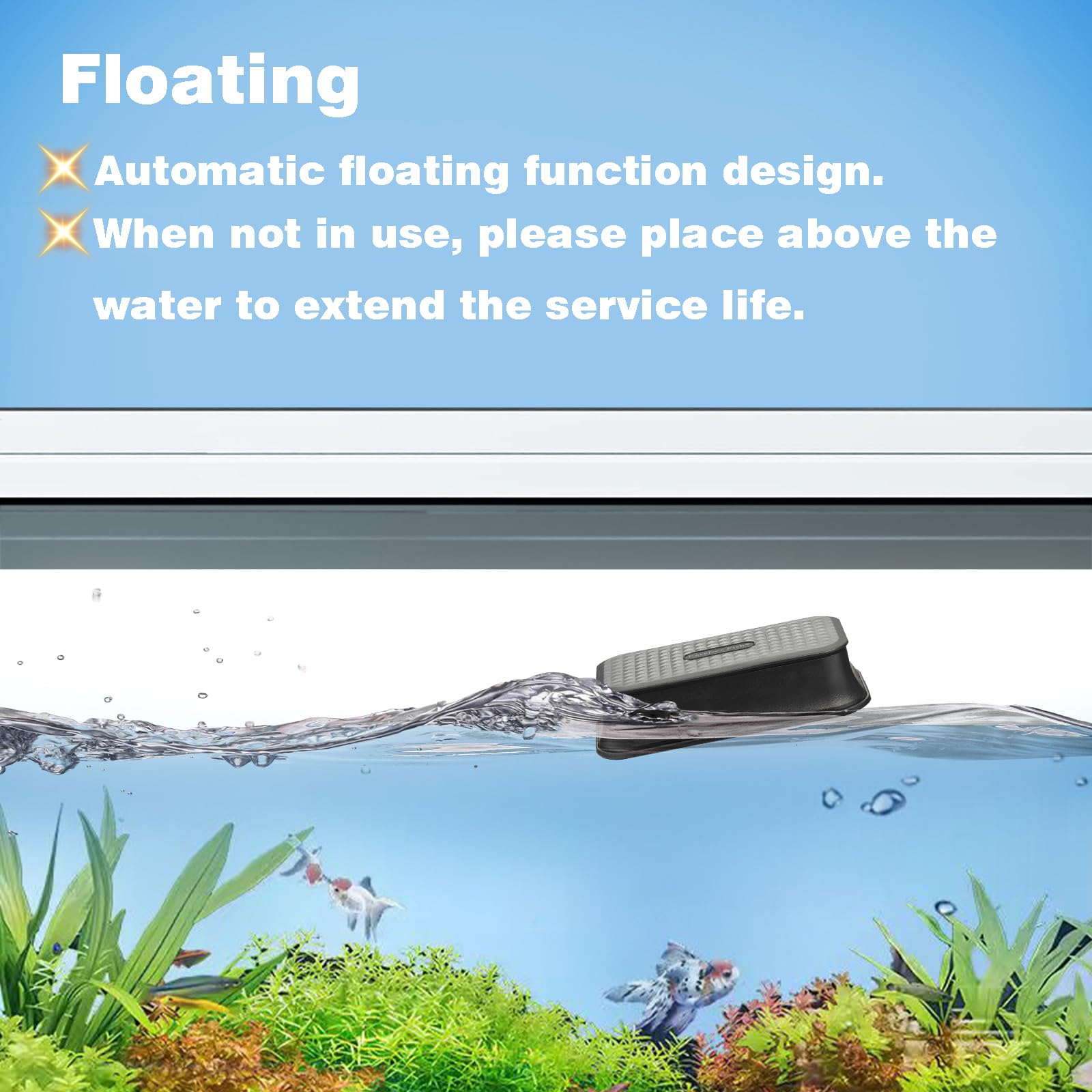 Carefree Fish Aquarium Small Magnetic Cleaner for Glass Fish Tank Algae Scraper Floating