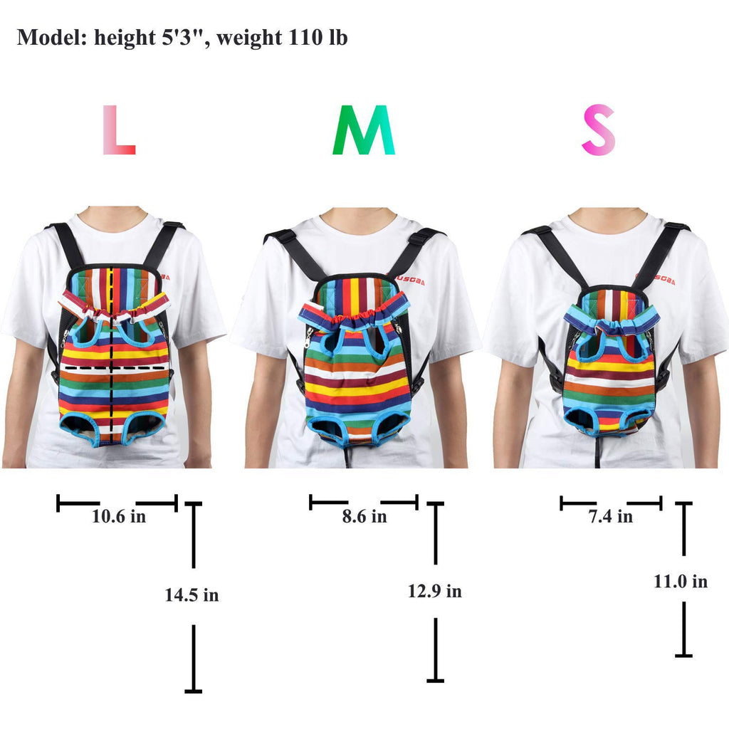 Dog Carrier Legs Out Front Pet Carrier Backpack Adjustable Puppy Cat Small Bag with Shoulder Strap and Sling for Traveling Hiking Camping Outdoor