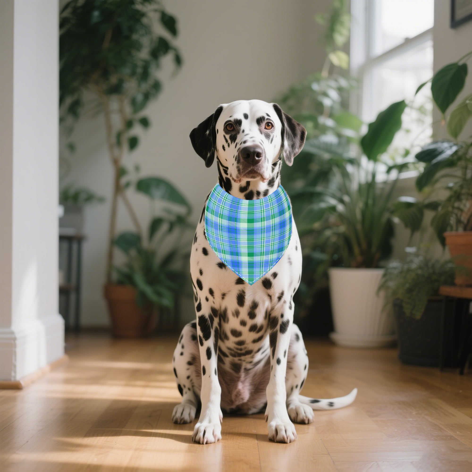 Pai Sence Plaid Dog Bandanas Bulk for Large Dogs Sewn Edges 33" 30 Pack L