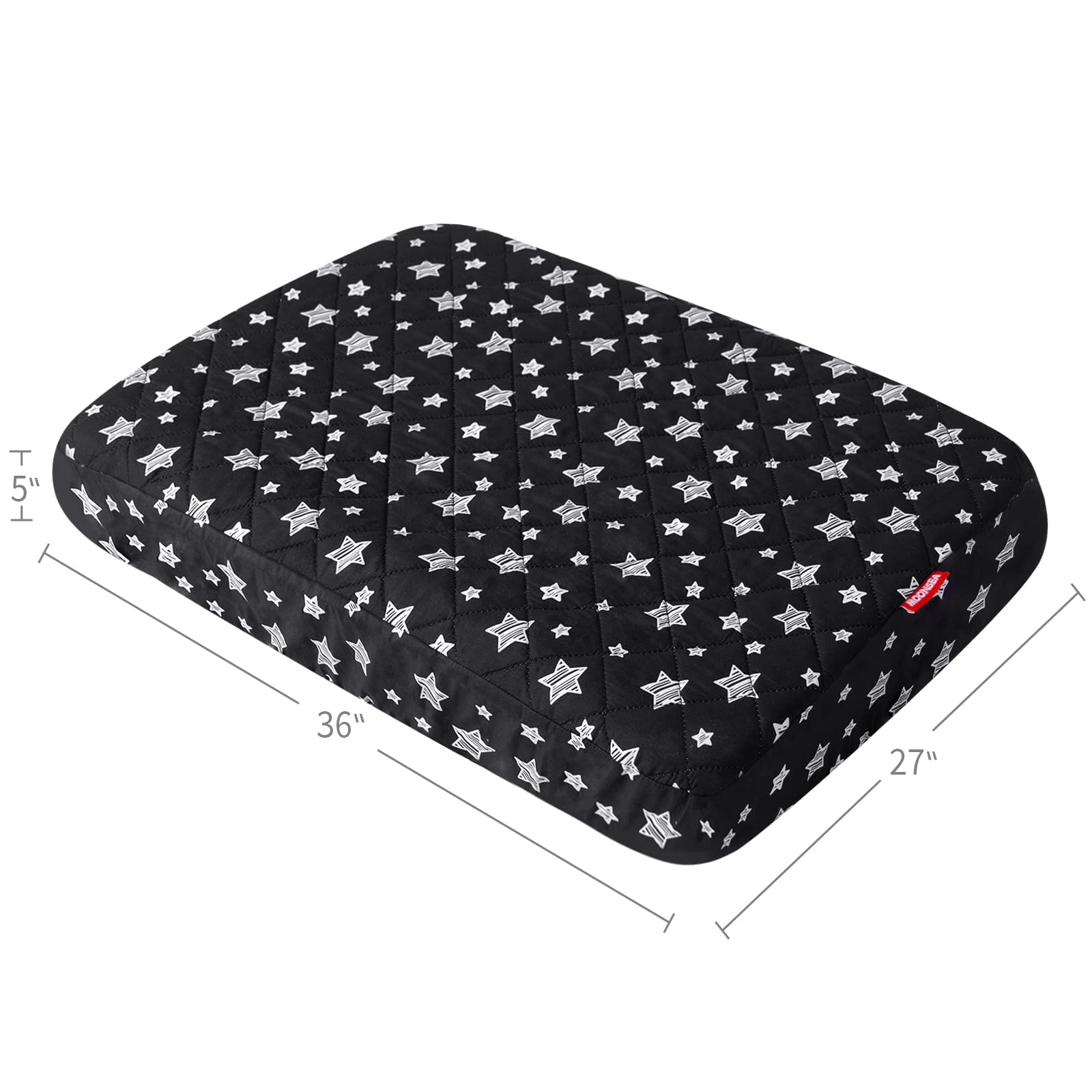 Waterproof Dog Bed Covers Replacement Lovely Black Star Print, 27x36 Inches