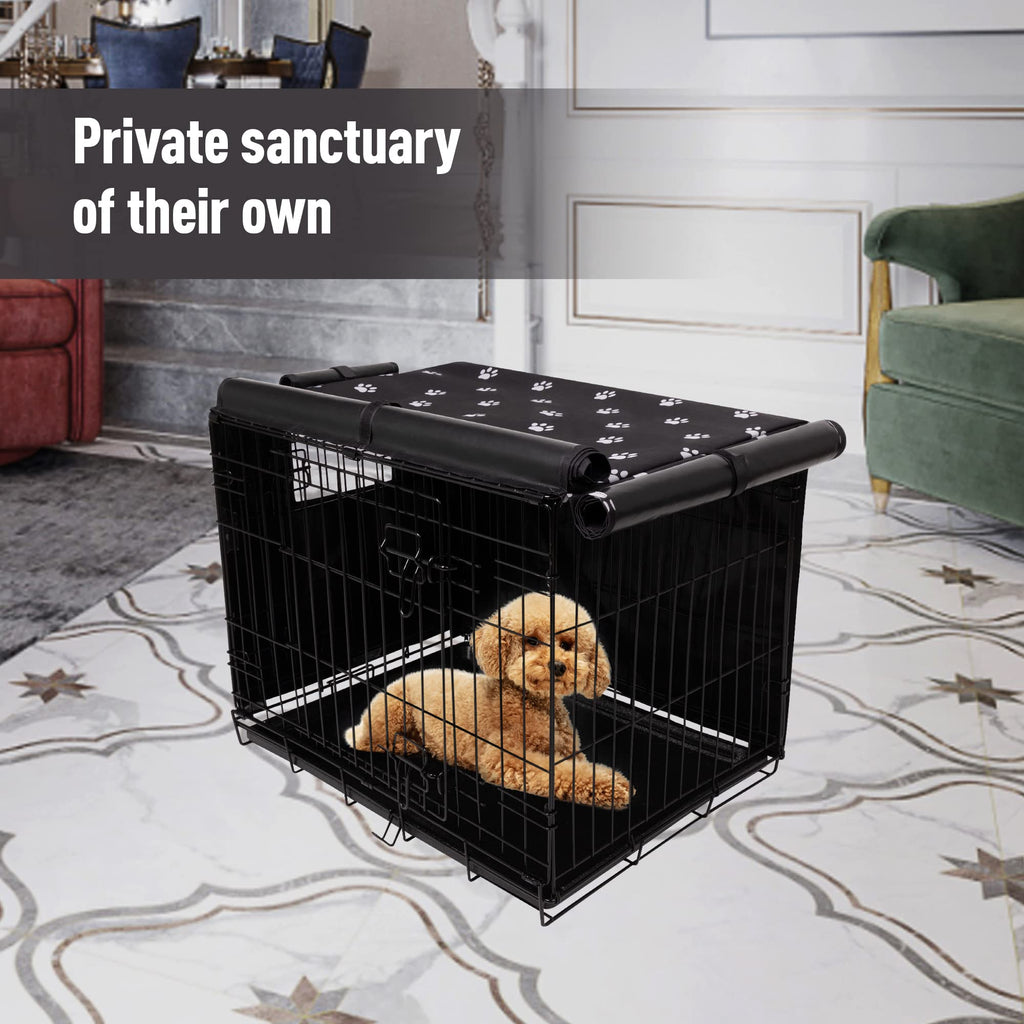 Pet Prime Dog Crate Cover for Wire Cages 24 30 36 42 48 Inch Outdoor Pet Kennel Cover Machine Wash & Dry (Cover Only) (36 Inch Crate Cover (36"x23"x25"))