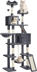 Yaheetech 82.5in Tall Cat Tree for Large Cats, Sturdy Multi-Level Condo