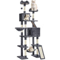 Yaheetech 82.5in Tall Cat Tree for Large Cats, Sturdy Multi-Level Condo