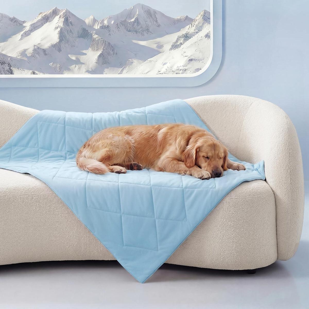 Luciphia Silky Cooling Dog Blanket Q-MAX>0.4 Throw Cat Mat Light Grey,29x40