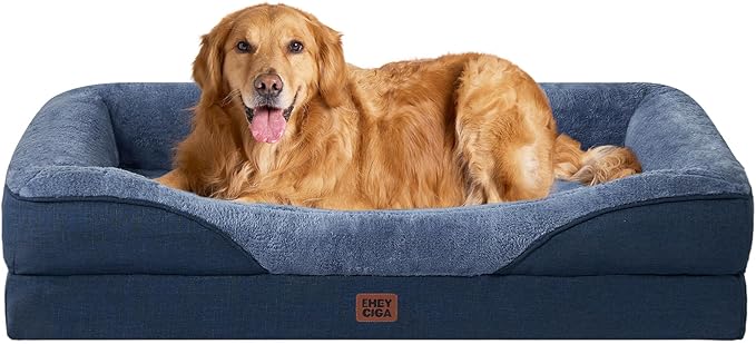 EHEYCIGA Orthopedic XL Dog Bed for Large Dog, Memory Foam Dog Couch