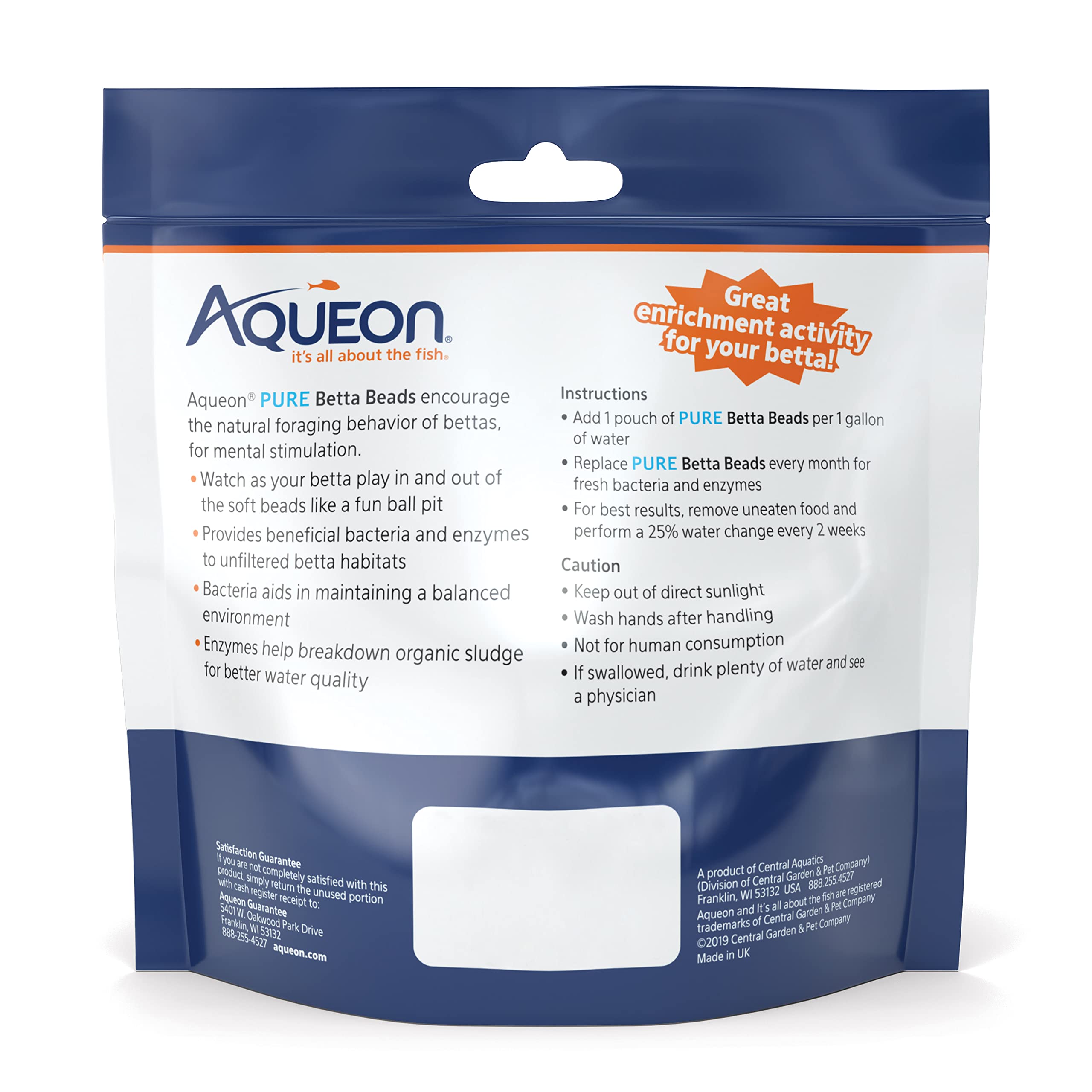 Aqueon Pure Betta Beads, Green