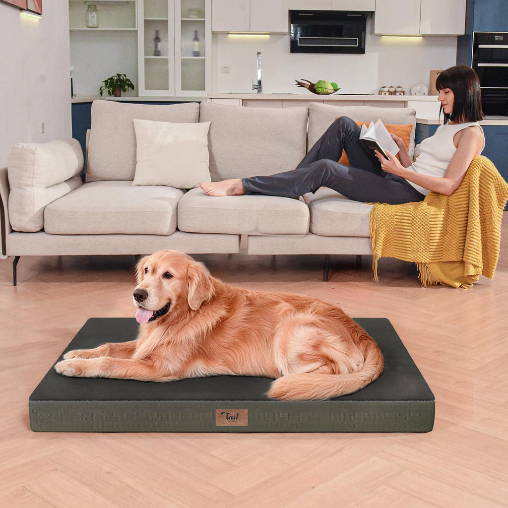 Tail Stories Waterproof Orthopedic Outdoor Dog Bed XL for Extra Large Dogs