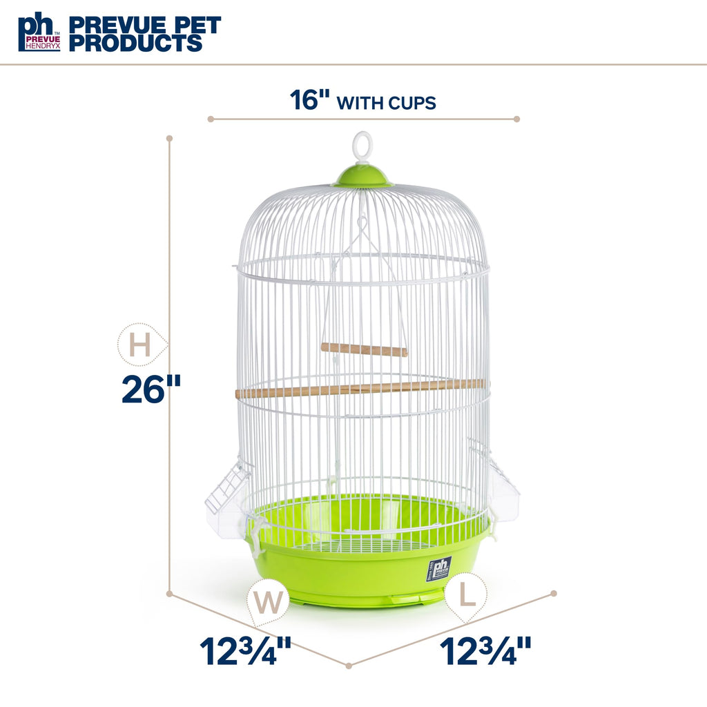 Prevue Hendryx SP31999G Classic Round Bird Cage, Green,1/2"