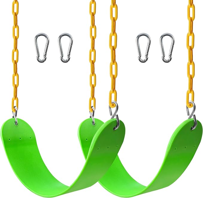Sunnyglade 8PCS Swings Seats Heavy Duty with 66" Chain Support 250lb Green