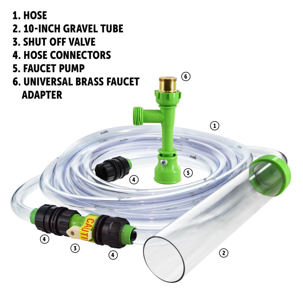 Python No Spill Clean and Fill Aquarium Maintenance System, Gravel Cleaner and Water Changer, 75 Foot