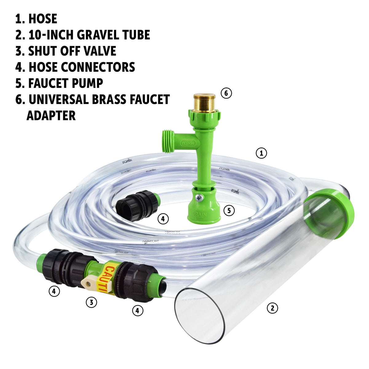 Python No Spill Clean and Fill Aquarium Maintenance System, Gravel Cleaner and Water Changer, 75 Foot